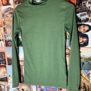 green rubbed turtleneck